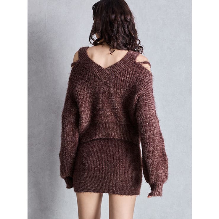 シャギーニットタイトミニスカートライクショートパンツ | GYDA | 詳細画像12 