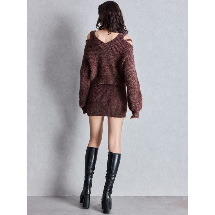 シャギーニットタイトミニスカートライクショートパンツ | GYDA | 詳細画像14 