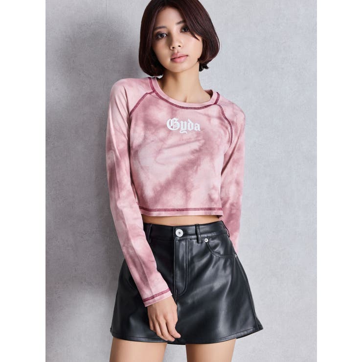 ハイウエストフェイクレザースカートライクショートパンツ | GYDA | 詳細画像3 