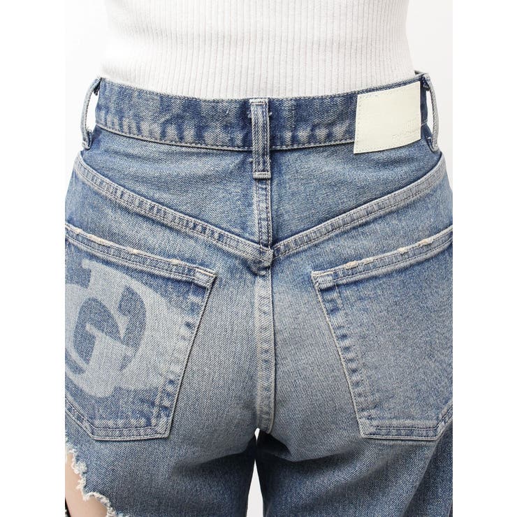 ハイウエスト tear up damageストレートワイドデニムパンツ | GYDA | 詳細画像29 