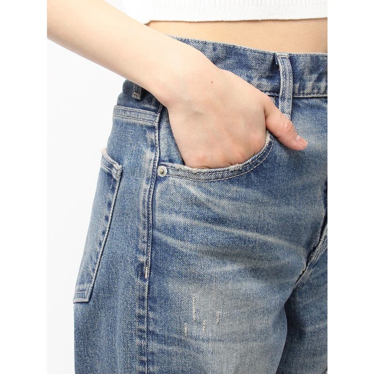 ハイウエスト tear up damageストレートワイドデニムパンツ | GYDA | 詳細画像31 