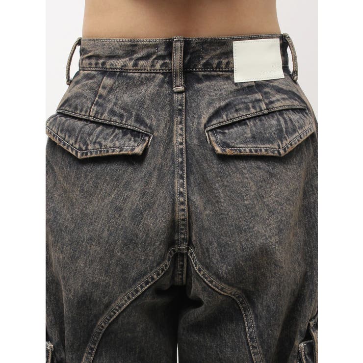 ハイウエスト Urban Utility Wash Cargoデニムパンツ | GYDA | 詳細画像18 