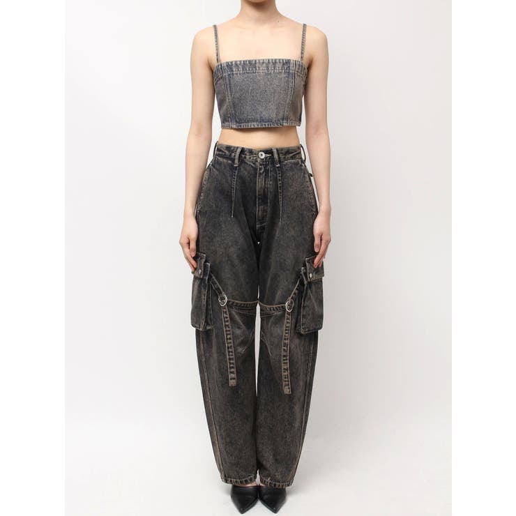 ハイウエスト Urban Utility Wash Cargoデニムパンツ | GYDA | 詳細画像23 