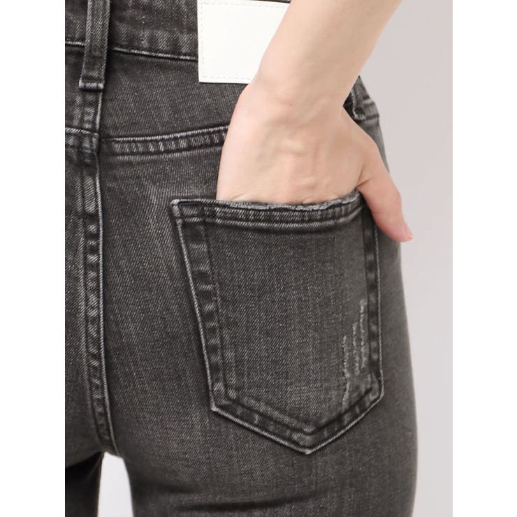 ミドルウエストSIDE RIPPEDスキニーデニムパンツ | GYDA | 詳細画像29 