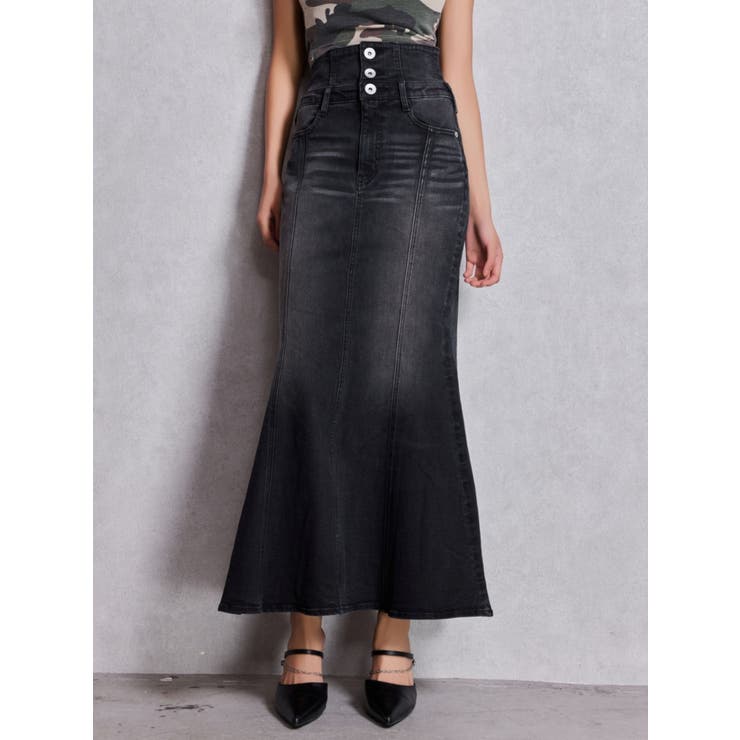 ハイウエストBACKクロスマーメイドデニムスカート | GYDA | 詳細画像11 