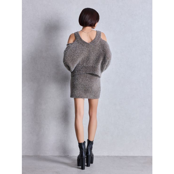 レースアップシャギーニットトップス | GYDA | 詳細画像11 