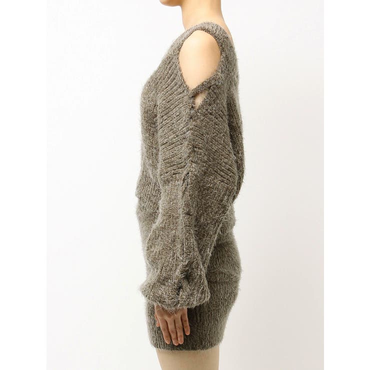 レースアップシャギーニットトップス | GYDA | 詳細画像16 