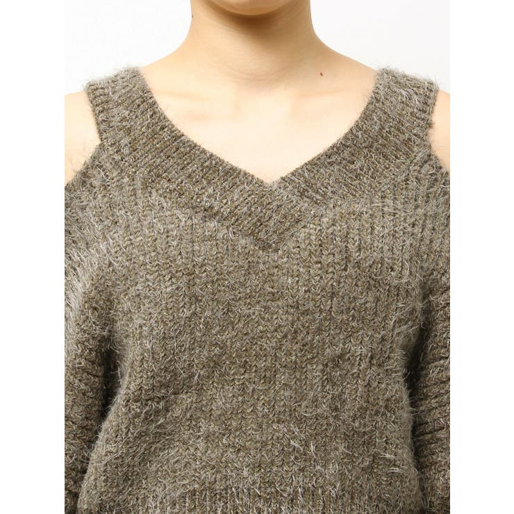 レースアップシャギーニットトップス | GYDA | 詳細画像18 