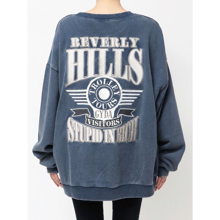 GYDA BEVERLY HILLS ドルマンスウェットトップス BEVERLY HILLSドルマンスウェットトップス[品番：MKSW0065762]｜GYDA