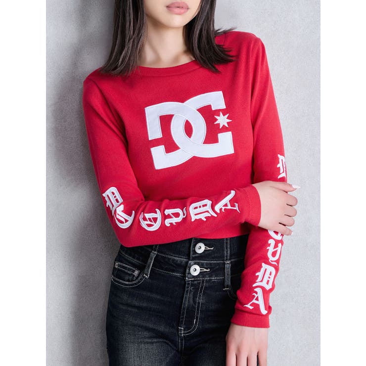 レッド | GYDA×DC OE LOGOショートロンT | GYDA
