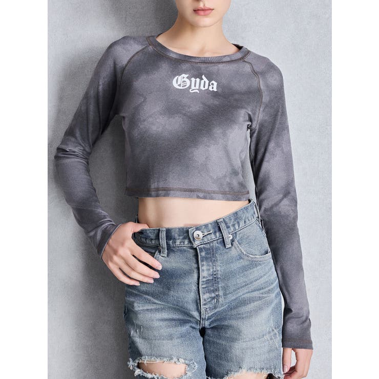 ブラック | GYDA processing like shortトップス | GYDA