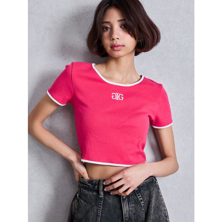 GYDA　Symmetry GYDAバイカラーTシャツ　0725427389 Symmetry GYDAバイカラーTシャツ[品番：MKSW0064905]｜GYDA