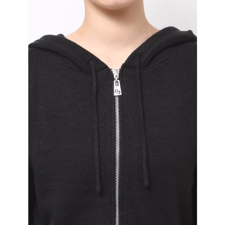 パーカー GYDA ニットショートZIP UPパーカー レディース GYDA ニットショートZIP UPパーカー（パーカー）｜GYDA