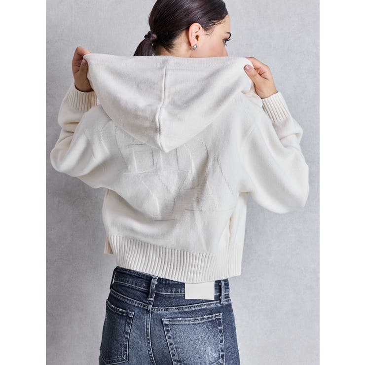 パーカー GYDA ニットショートZIP UPパーカー レディース GYDA ニットショートZIP UPパーカー[品番：MKSW0065756]｜GYDA