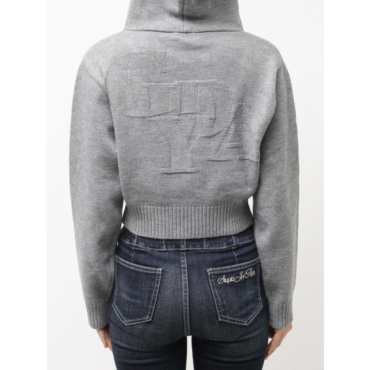 GYDA ニットショートZIP UPパーカー[品番：MKSW0065756]｜GYDA