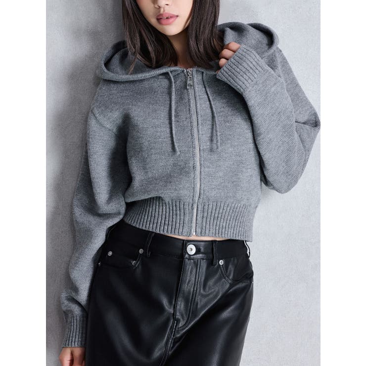 GYDA - GYDA ニットパーカー PRESH short ニットパーカー[品番：MKSW0062469]｜GYDA