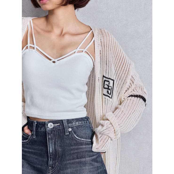 アイボリー | GG AIRY ニットカーディガン | GYDA