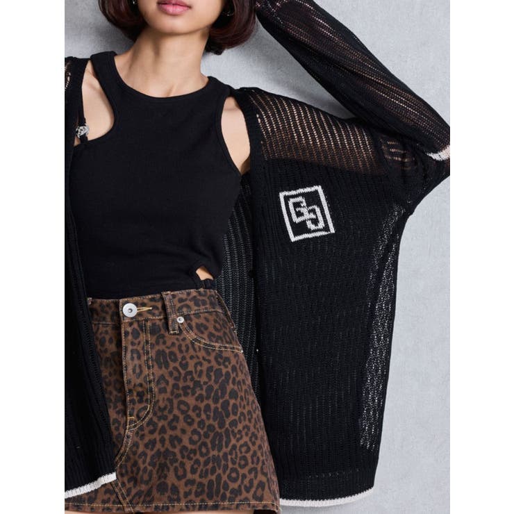 ブラック | GG AIRY ニットカーディガン | GYDA