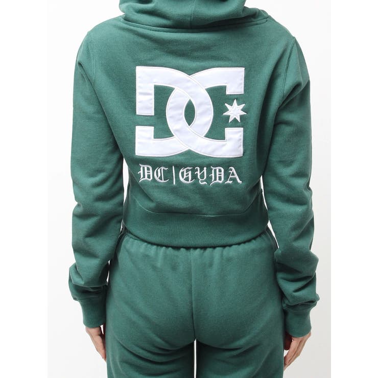 パーカー GYDA×DC OE LOGOショートスウェットZIP UPパーカー レディース GYDA×DC OE LOGOショートスウェットZIP UPパーカー[品番