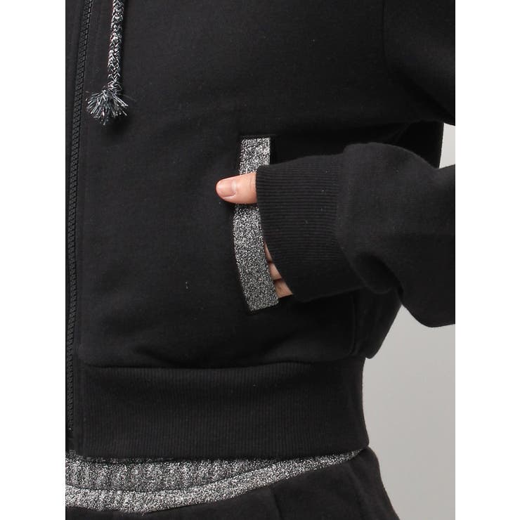 BACK GYDA embroidery GLITTERパーカー[品番：MKSW0065739