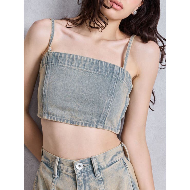 ビビィ　bibiy デニムビスチェ　【新品 未使用】タグ付き BACKレースUP Corsetデニムビスチェ[品番：MKSW0065304]｜GYDA