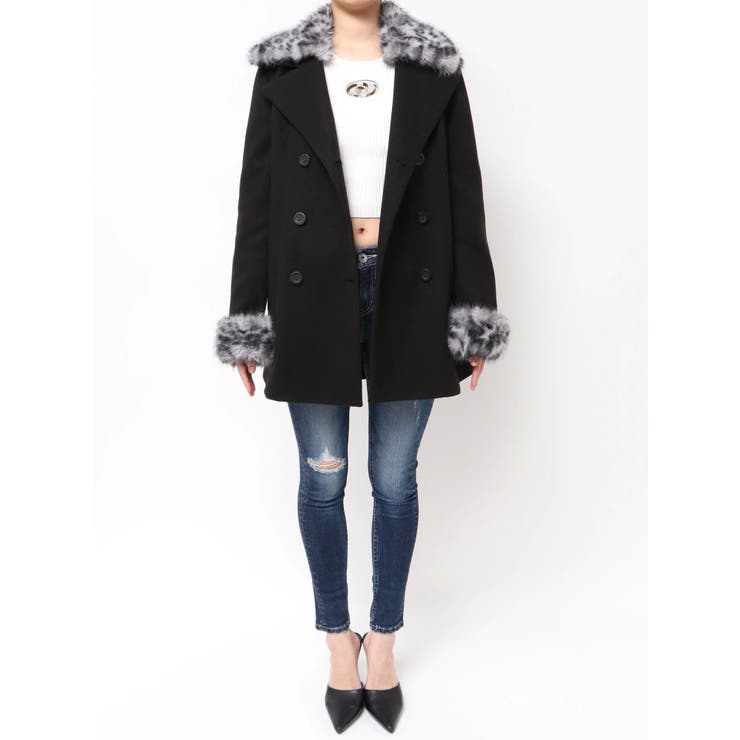 ベルト付きタイトファーコート[品番：MKSW0066488]｜GYDA（ジェイダ