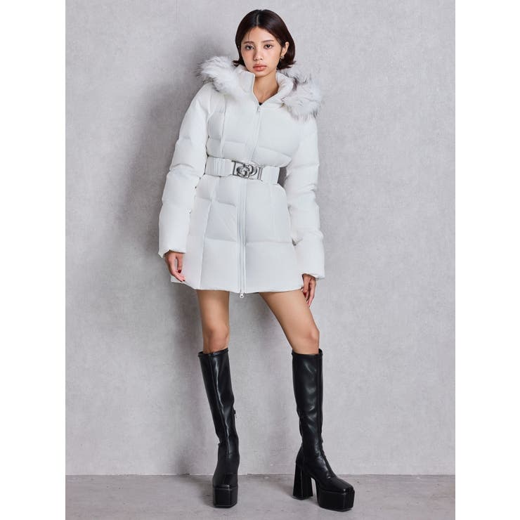 GDベルト付きロングダウンコート[品番：MKSW0066478]｜GYDA（ジェイダ