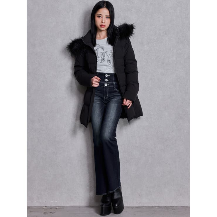 GDベルト付きロングダウンコート[品番：MKSW0066478]｜GYDA（ジェイダ