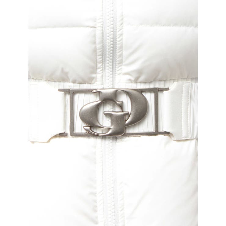 GYDA GDベルト付きショートダウンコート　ホワイト ジェイダ GYDA GDベルト付きショートダウンコート （O.WHT