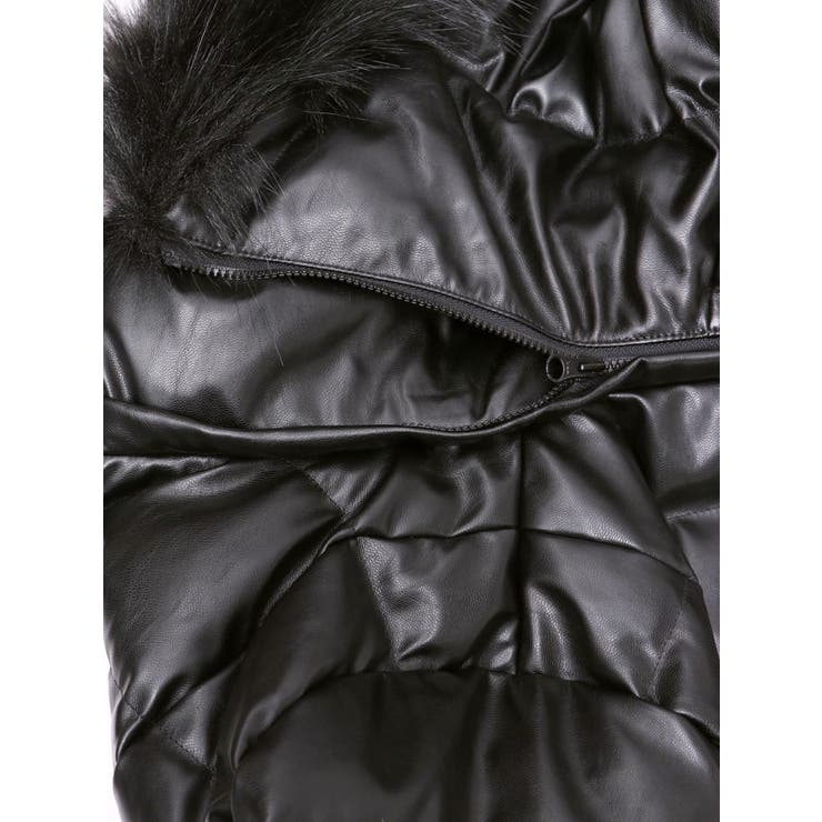 GDベルト付きフェイクレザーロングダウンコート | GYDA | 詳細画像30 