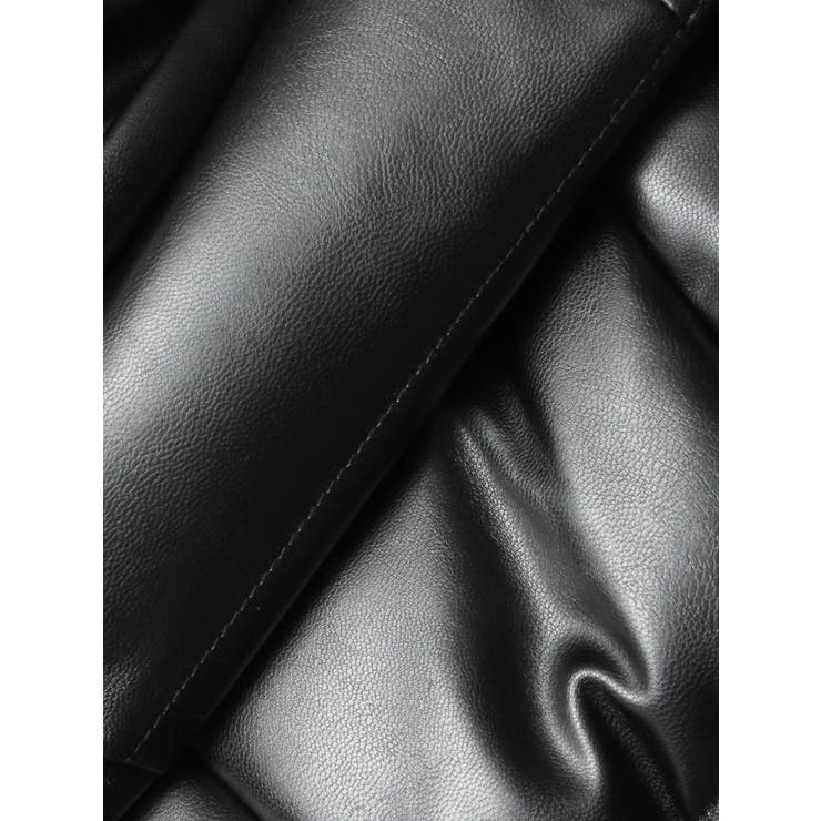 GDベルト付きフェイクレザーショートダウンコート | GYDA | 詳細画像16 