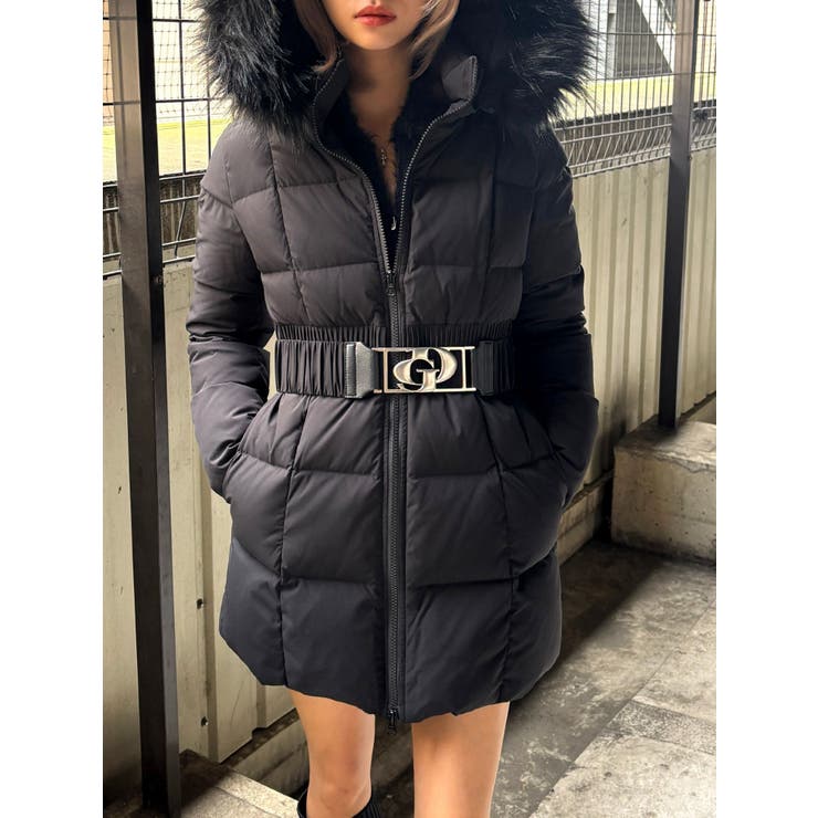 【TINY】GDベルト付きロングダウンコート | GYDA | 詳細画像25 