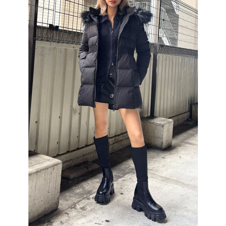 【TINY】GDベルト付きロングダウンコート | GYDA | 詳細画像30 