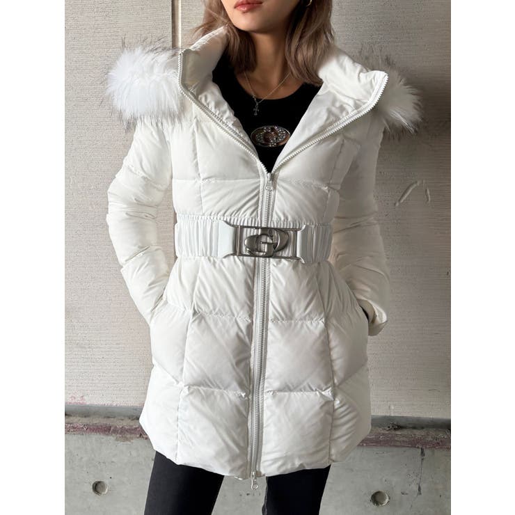 【TINY】GDベルト付きロングダウンコート | GYDA | 詳細画像34 