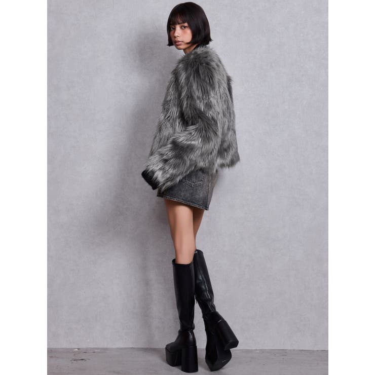 レイヤードエコファーライダースジャケット | GYDA | 詳細画像21 