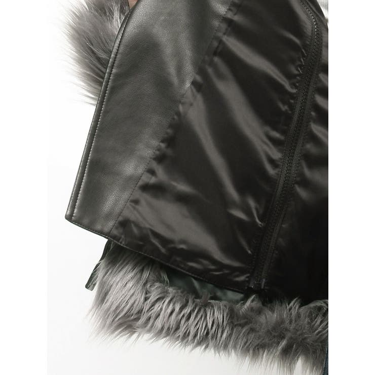 レイヤードエコファーライダースジャケット | GYDA | 詳細画像27 