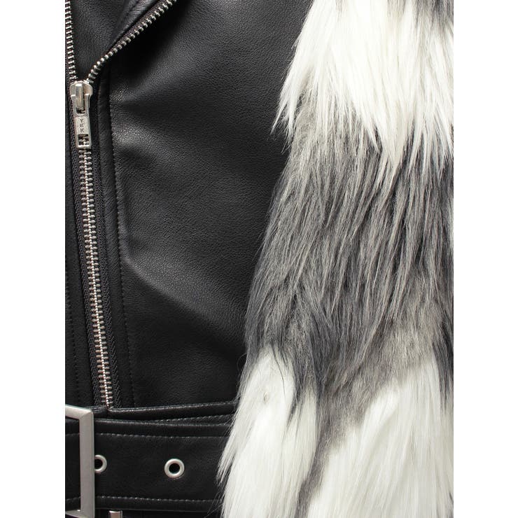 レイヤードエコファーライダースジャケット | GYDA | 詳細画像32 