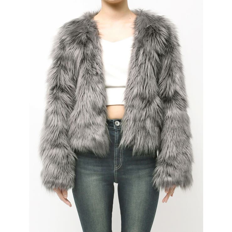 レイヤードエコファーライダースジャケット | GYDA | 詳細画像33 