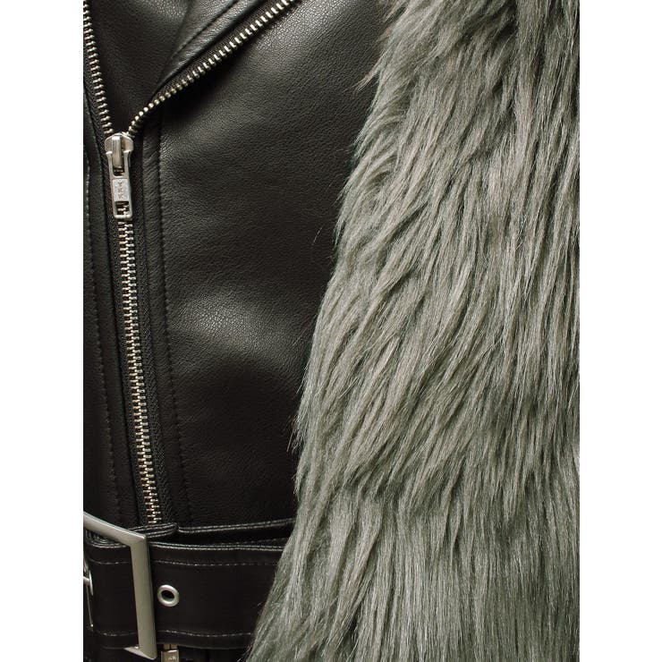 レイヤードエコファーライダースジャケット | GYDA | 詳細画像37 