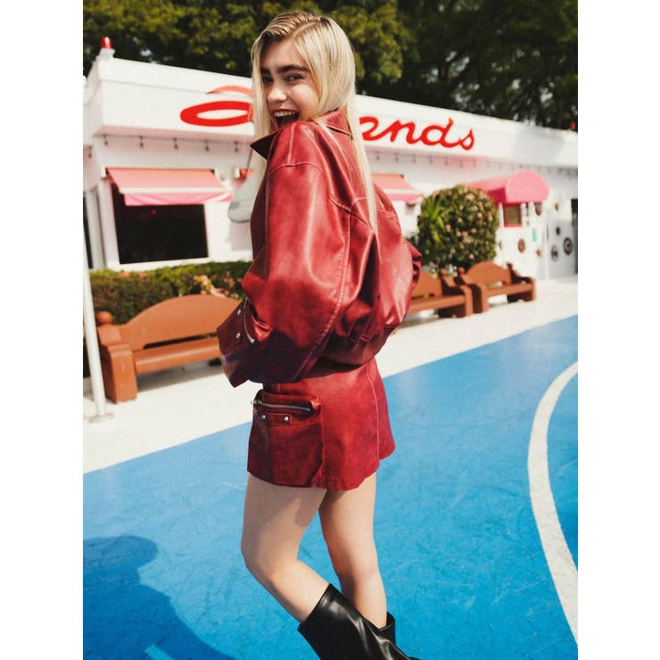 URBAN EDGEフェイクレザーユーティリティーブルゾン | GYDA | 詳細画像22 