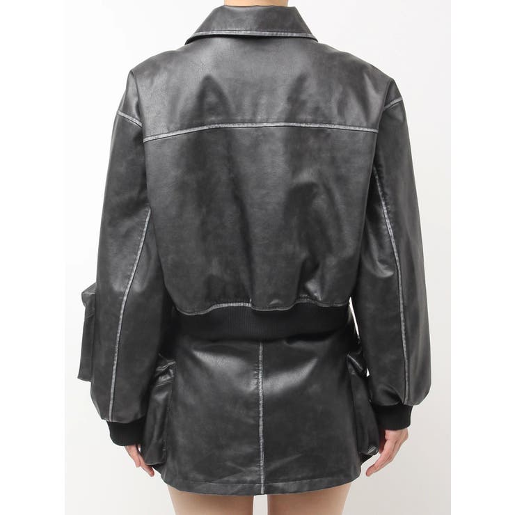 URBAN EDGEフェイクレザーユーティリティーブルゾン | GYDA | 詳細画像27 