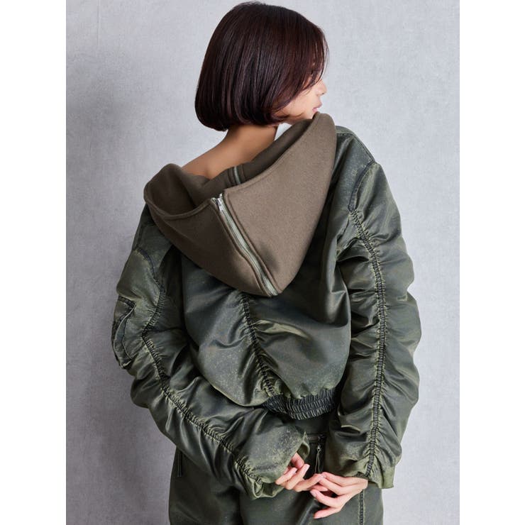 hyuna様　【定価22,000円】 フェンネル　シャカシャカブルゾン　軽量 pigment processed hoodieブルゾン[品番：MKSW0066059]｜GYDA