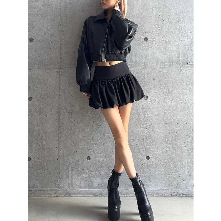 【TINY】fake leatherショートブルゾン | GYDA | 詳細画像6 