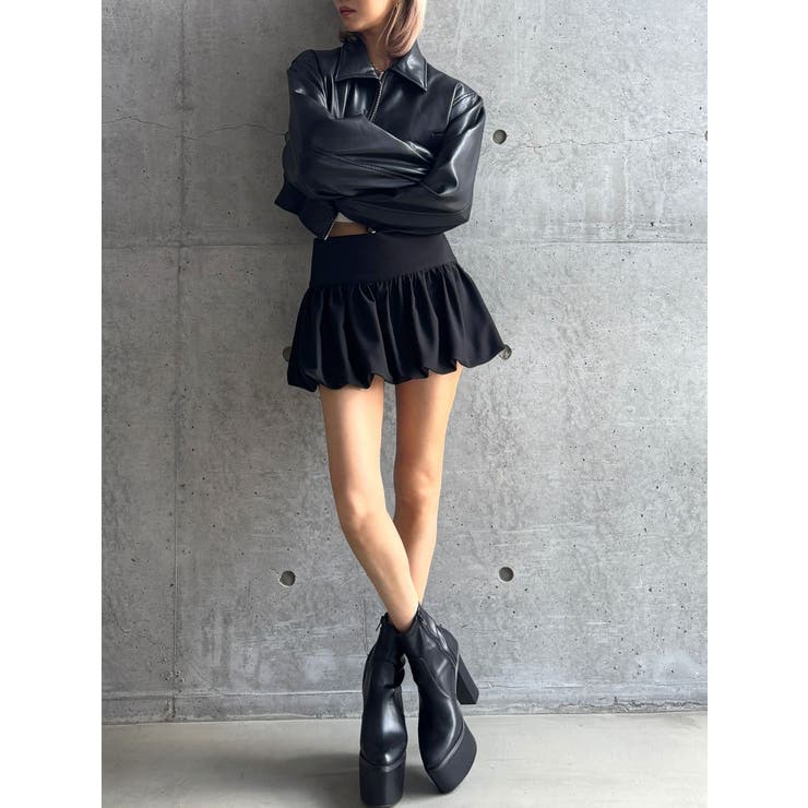 【TINY】fake leatherショートブルゾン | GYDA | 詳細画像8 