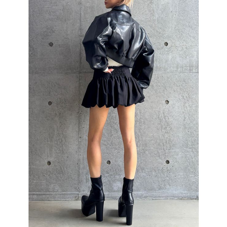 【TINY】fake leatherショートブルゾン | GYDA | 詳細画像9 