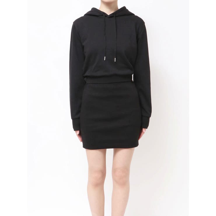 BACK OPENドッキングスウェットパーカーワンピース | GYDA | 詳細画像3 