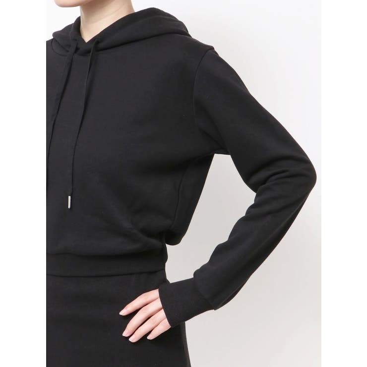 BACK OPENドッキングスウェットパーカーワンピース | GYDA | 詳細画像7 