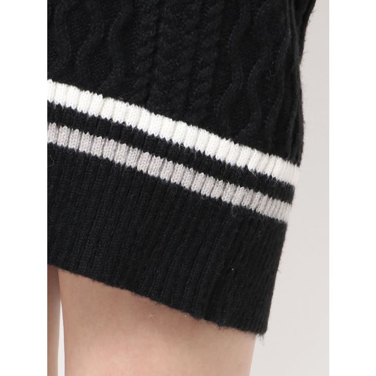 cable LOOSEニットレイヤードチュニックワンピース | GYDA | 詳細画像16 