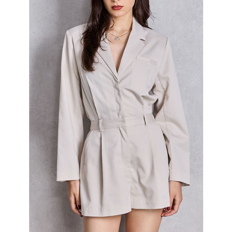 アイボリー | ジャケットデザインロンパース | GYDA