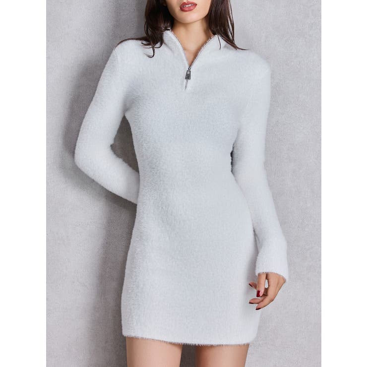 ZIPミニシャギーニットワンピース | GYDA | 詳細画像1 